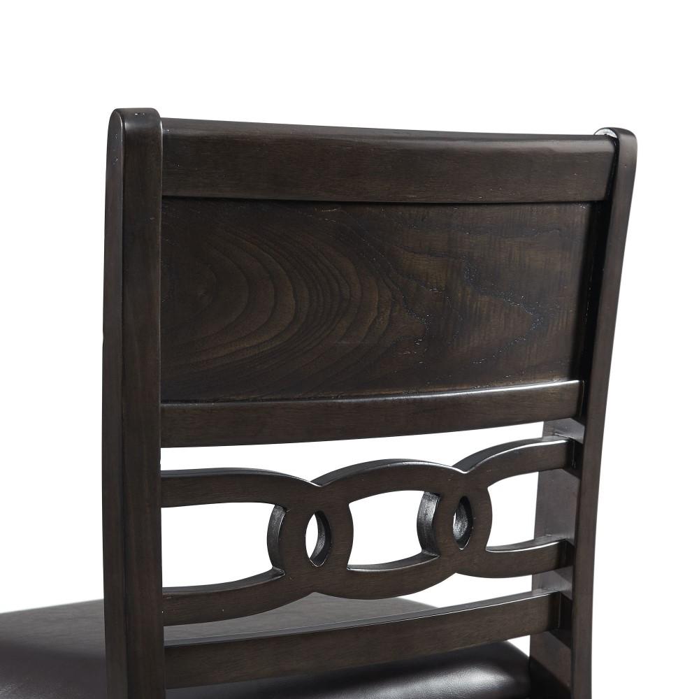 Picket House Furnishings - Taylor Counter Height Faux Leather 5PC Dining Set in Walnut - DAH555PC5PC veiw 10