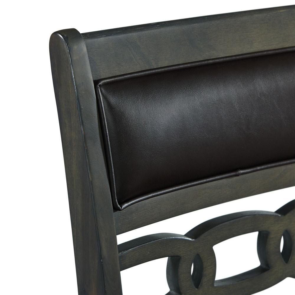 Picket House Furnishings - Taylor Counter Height Faux Leather Side Chair in Gray (Set of 2) - DAH355PCSC veiw 3