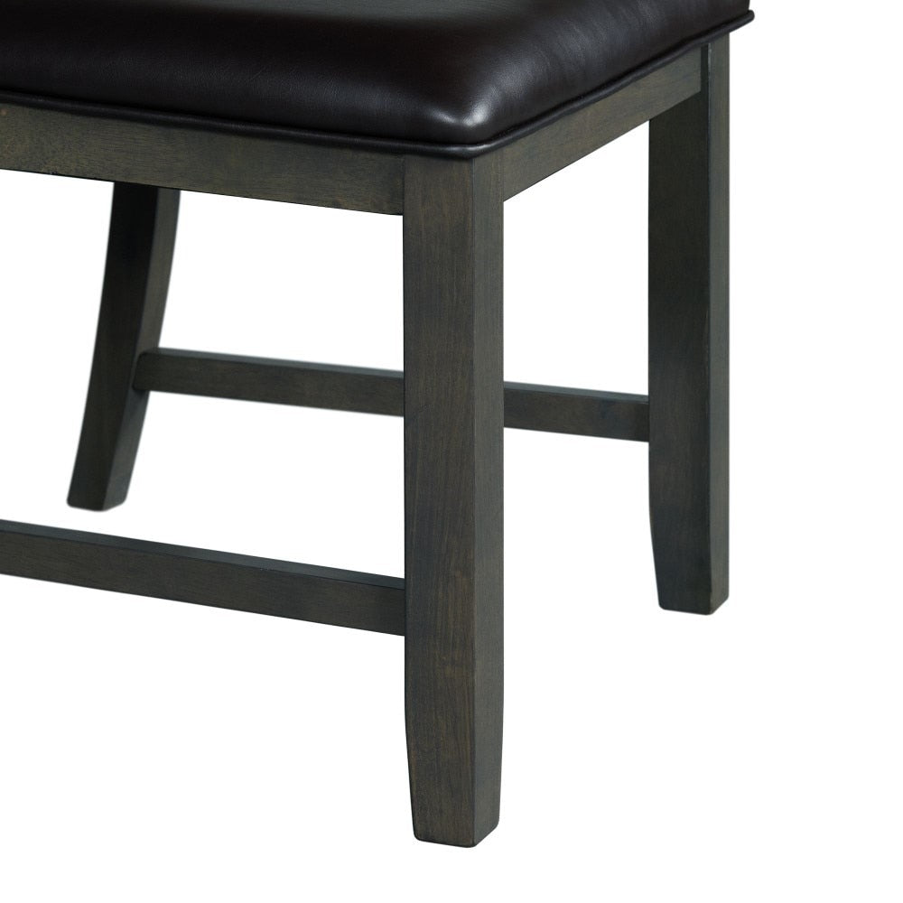 Picket House Furnishings - Taylor Standard Height 5PC Dining Set-Table and Four Faux Leather Side Chairs in Gray - DAH3055PC veiw 5