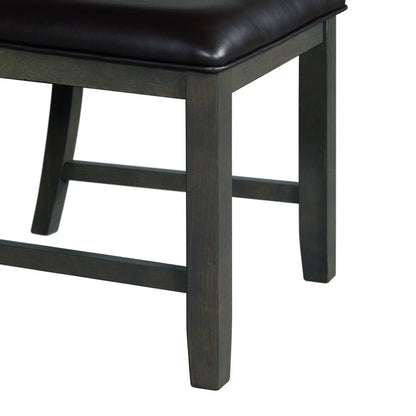 Picket House Furnishings - Taylor Standard Height 5PC Dining Set-Table and Four Faux Leather Side Chairs in Gray - DAH3055PC veiw 5