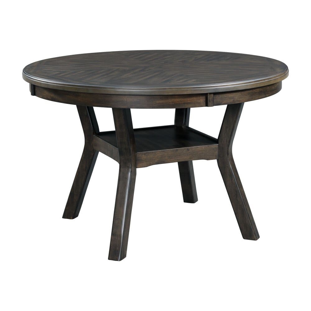Picket House Furnishings - Taylor Standard Height Faux Leather 5PC Dining Set in Walnut - DAH5055PC veiw 2