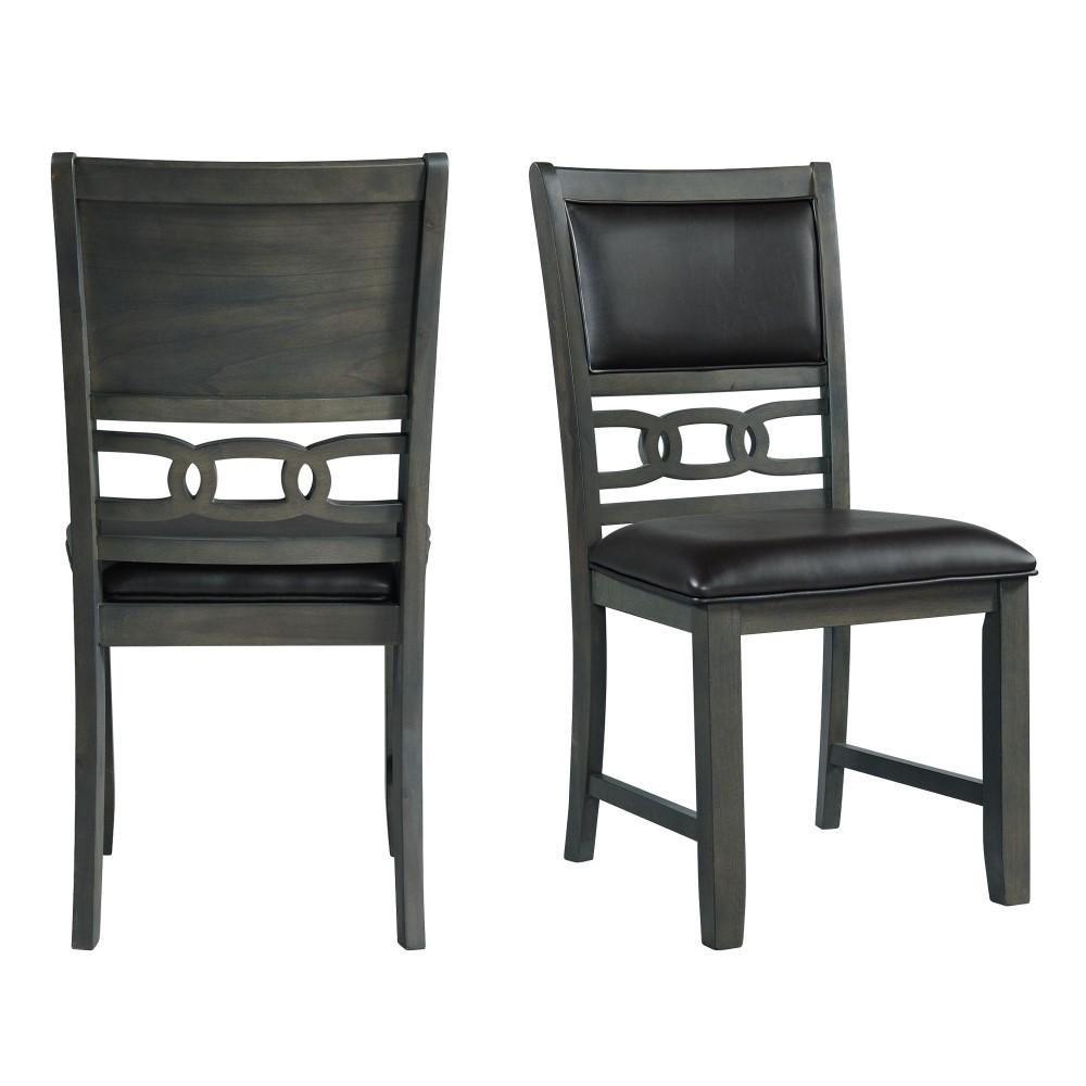 Picket House Furnishings - Taylor Standard Height Faux Leather Side Chair in Gray (Set of 2) - DAH305SPC veiw 1