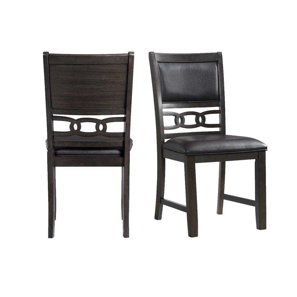 Picket House Furnishings - Taylor Standard Height Faux Leather Side Chair in Walnut (Set of 2) - DAH505SPC veiw 1