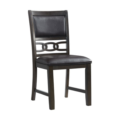 Picket House Furnishings - Taylor Standard Height Faux Leather Side Chair in Walnut (Set of 2) - DAH505SPC veiw 2