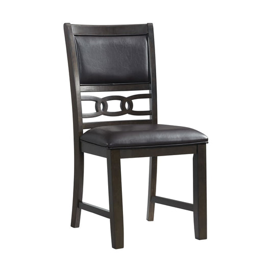 Picket House Furnishings - Taylor Standard Height Faux Leather Side Chair in Walnut (Set of 2) - DAH505SPC veiw 2