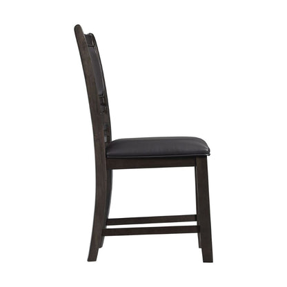 Picket House Furnishings - Taylor Standard Height Faux Leather Side Chair in Walnut (Set of 2) - DAH505SPC veiw 4