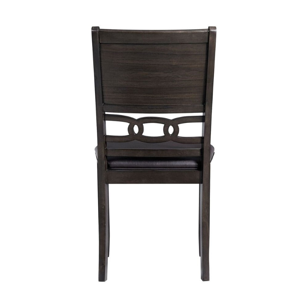 Picket House Furnishings - Taylor Standard Height Faux Leather Side Chair in Walnut (Set of 2) - DAH505SPC veiw 5