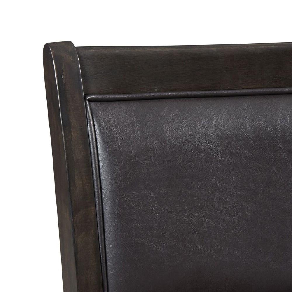 Picket House Furnishings - Taylor Standard Height Faux Leather Side Chair in Walnut (Set of 2) - DAH505SPC veiw 7