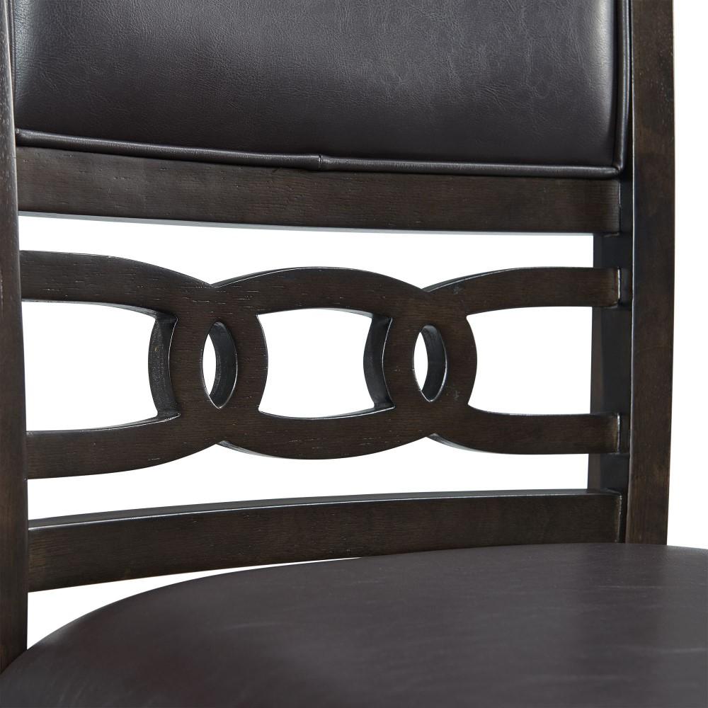 Picket House Furnishings - Taylor Standard Height Faux Leather Side Chair in Walnut (Set of 2) - DAH505SPC veiw 8