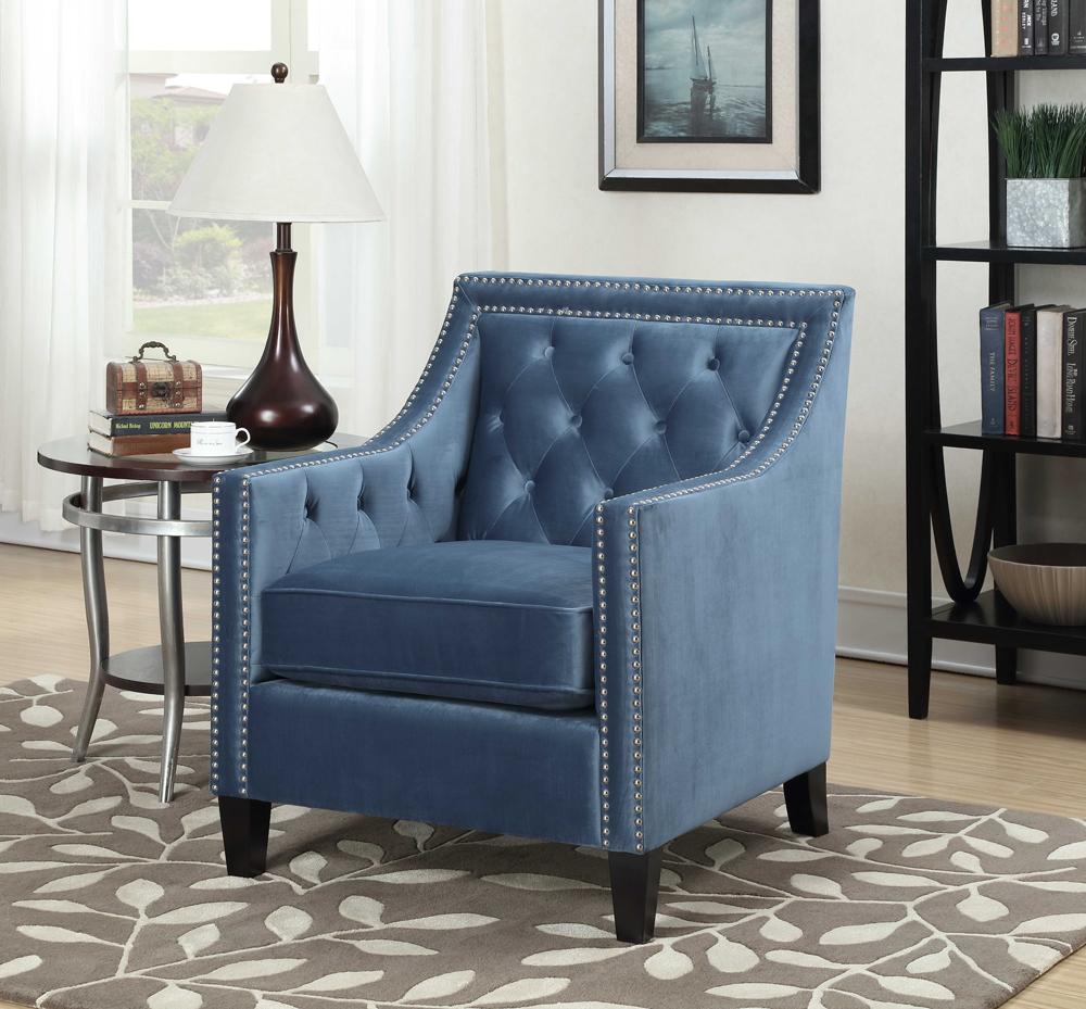Picket House Furnishings - Teagan Accent Chair in Marine Blue - UTF291100 veiw 1