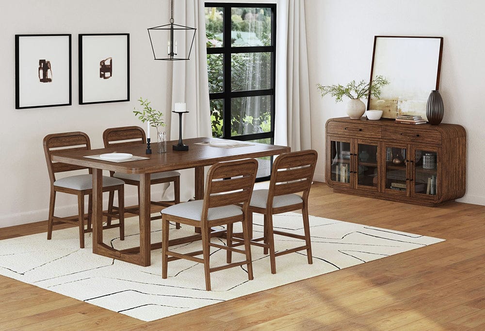 Picket House Furnishings -  Thorin 5PC Counter Height Dining Set in Brown-Table and Four Chairs - D-18900-5-CT-5PC view 5