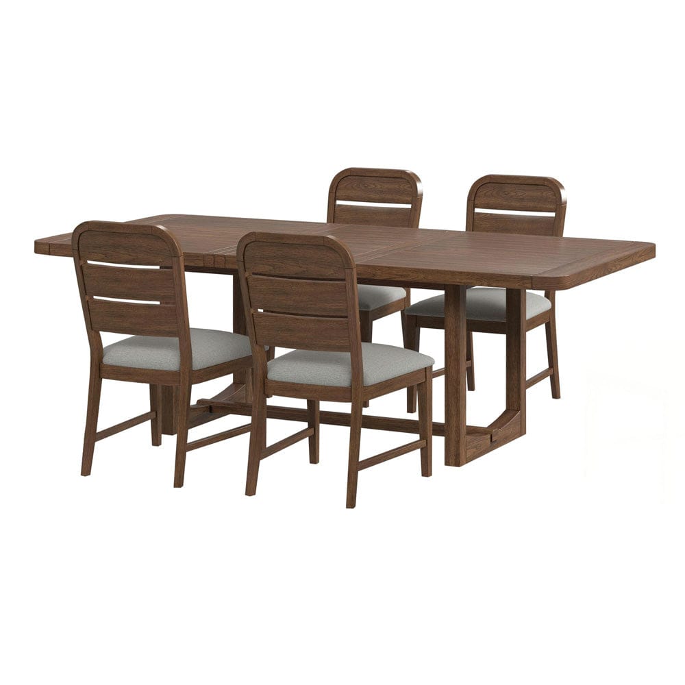 Picket House Furnishings -  Thorin 5PC Standard Height Dining Set in Brown-Table and Four Chairs - D-18900-5-DT-5PC view 1
