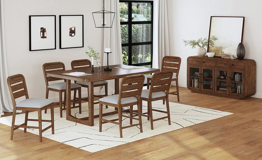 Picket House Furnishings -  Thorin 7PC Counter Height Dining Set in Brown-Table and Six Chairs - D-18900-5-CT-7PC view 5