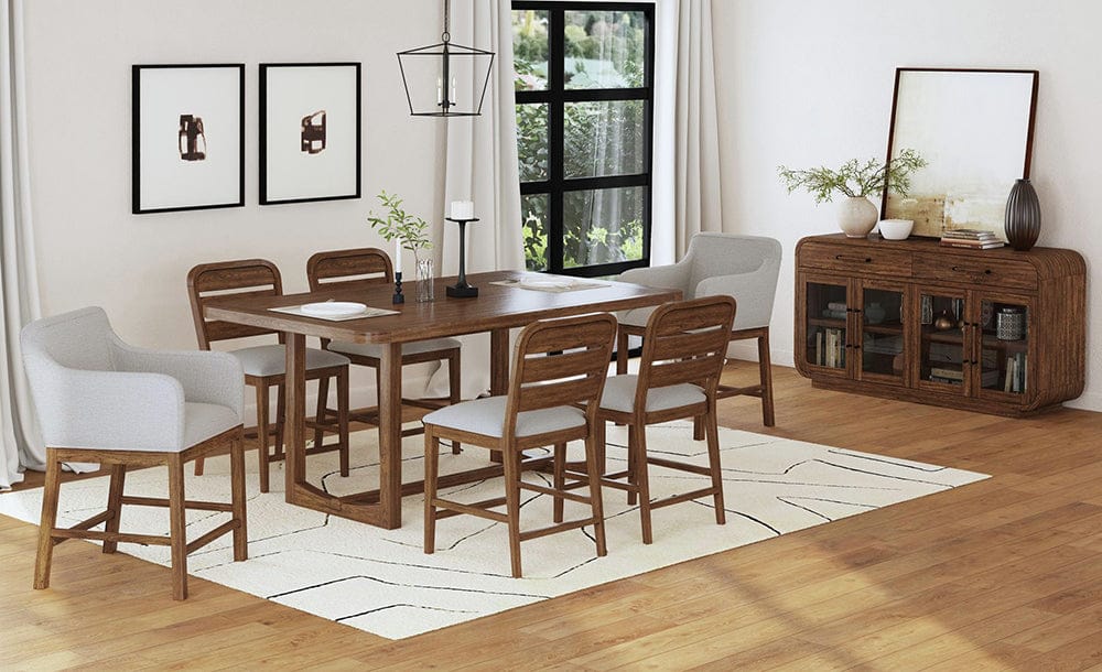 Picket House Furnishings -  Thorin 7PC Counter Height Dining Set in Brown-Table, Four Chairs and Two UPH Chairs - D-18900-5-CTCAC-7PC view 6