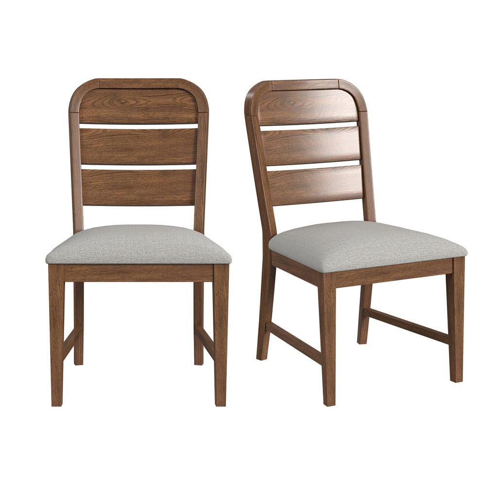 Picket House Furnishings -  Thorin Dining Side Chair with Light Grey Fabric in Brown Set of 2 - D-18900-5-SC view 1
