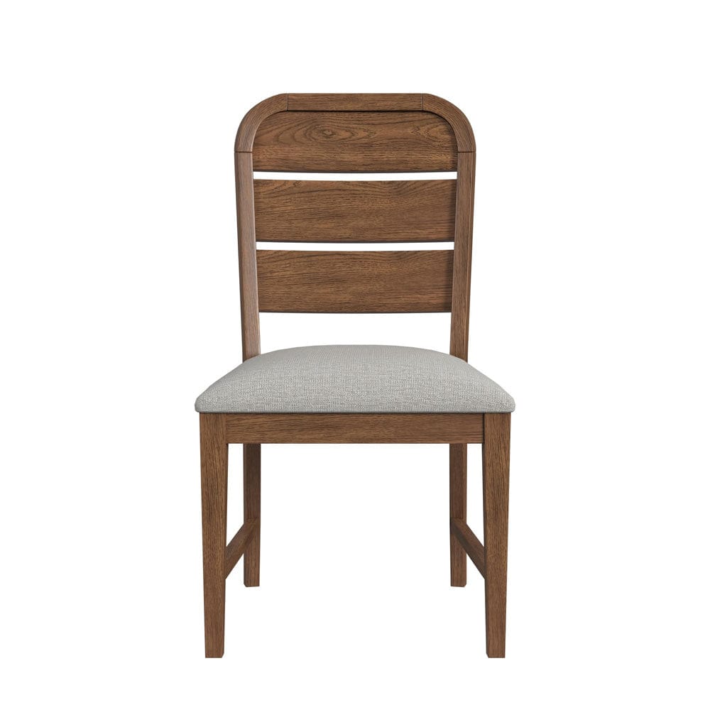 Picket House Furnishings -  Thorin Dining Side Chair with Light Grey Fabric in Brown Set of 2 - D-18900-5-SC view 3
