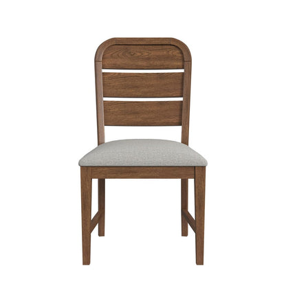 Picket House Furnishings -  Thorin Dining Side Chair with Light Grey Fabric in Brown Set of 2 - D-18900-5-SC view 3