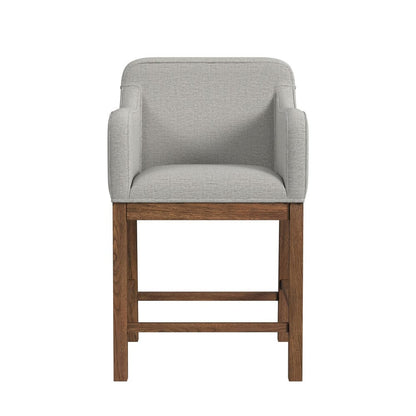 Picket House Furnishings -  Thorin UPH Counter Chair with Light Grey Fabric in Brown Set of 2 - D-18900-5-CAC view 3