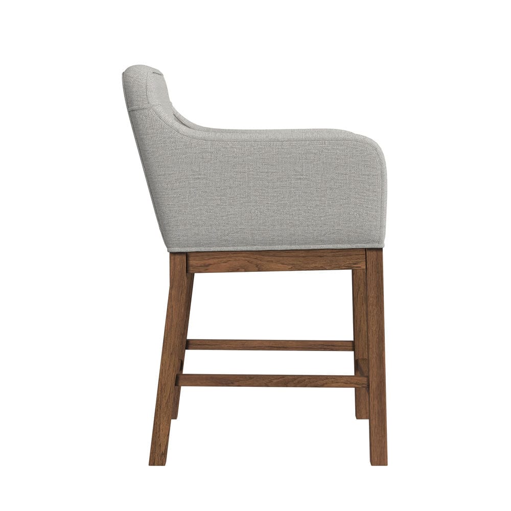 Picket House Furnishings -  Thorin UPH Counter Chair with Light Grey Fabric in Brown Set of 2 - D-18900-5-CAC view 4