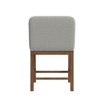 Picket House Furnishings -  Thorin UPH Counter Chair with Light Grey Fabric in Brown Set of 2 - D-18900-5-CAC view 5