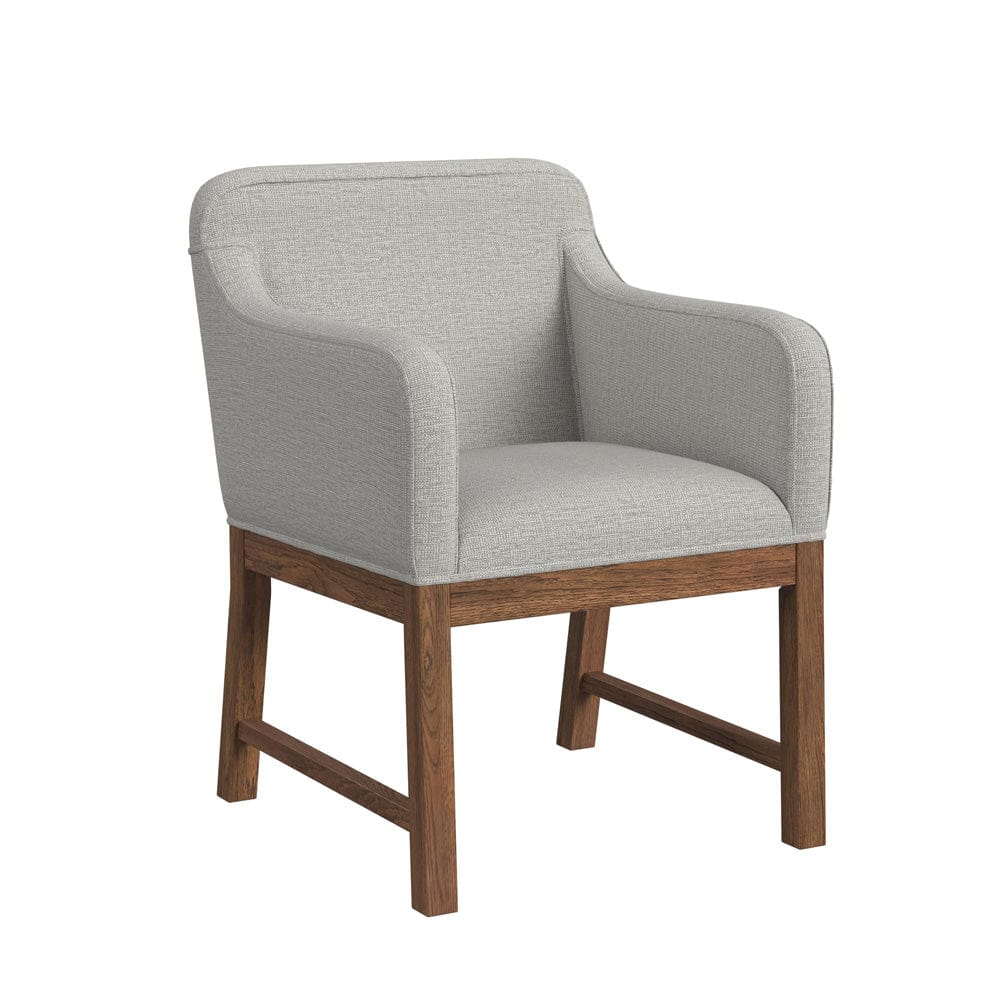 Picket House Furnishings -  Thorin UPH Dining Chair with Light Grey Fabric in Brown Set of 2 - D-18900-5-AC view 2
