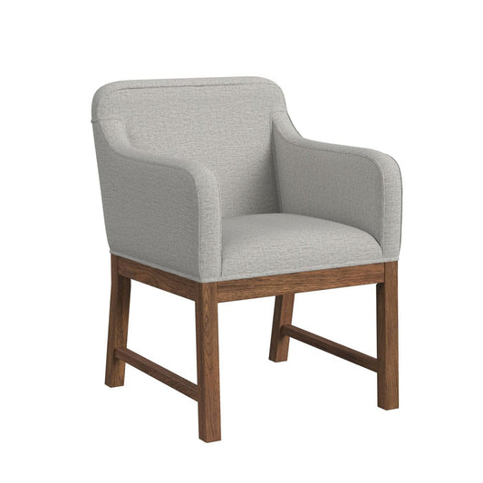 Picket House Furnishings -  Thorin UPH Dining Chair with Light Grey Fabric in Brown Set of 2 - D-18900-5-AC view 2