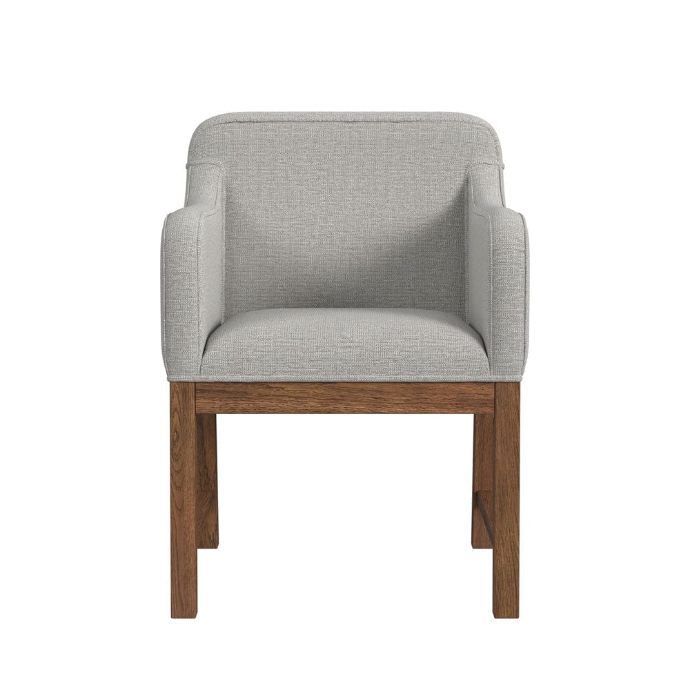 Picket House Furnishings -  Thorin UPH Dining Chair with Light Grey Fabric in Brown Set of 2 - D-18900-5-AC view 3