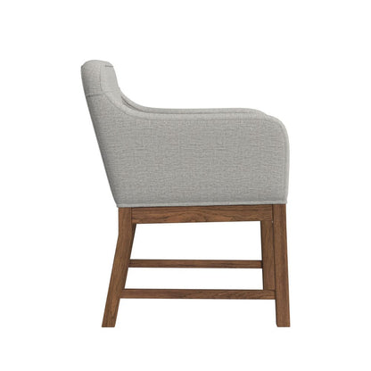 Picket House Furnishings -  Thorin UPH Dining Chair with Light Grey Fabric in Brown Set of 2 - D-18900-5-AC view 4