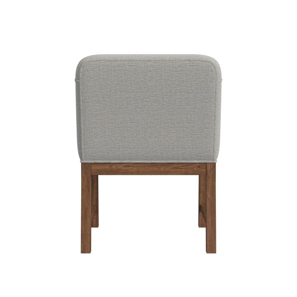Picket House Furnishings -  Thorin UPH Dining Chair with Light Grey Fabric in Brown Set of 2 - D-18900-5-AC view 5