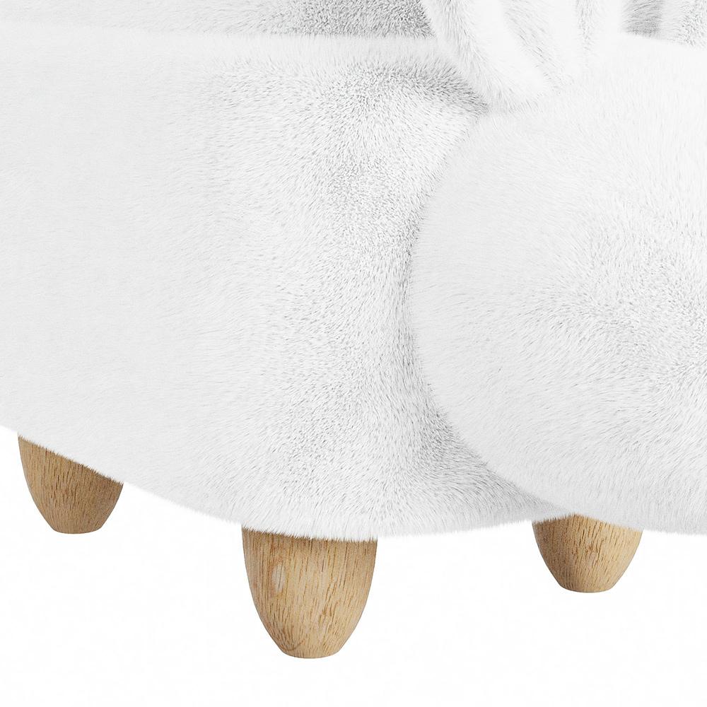 Picket House Furnishings - Thumper Rabbit Storage Stool in White - Y-13890-7-ST veiw 3