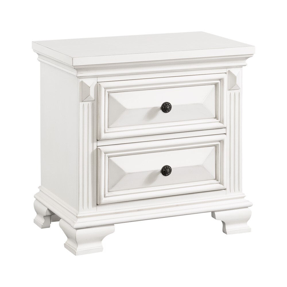 Picket House Furnishings - Trent 2-Drawer Nightstand in White - CY750NS veiw 1