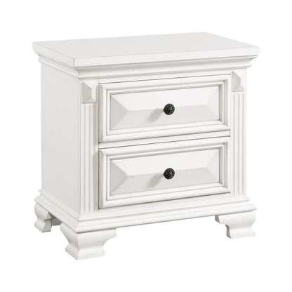 Picket House Furnishings - Trent 2-Drawer Nightstand in White - CY750NS veiw 1