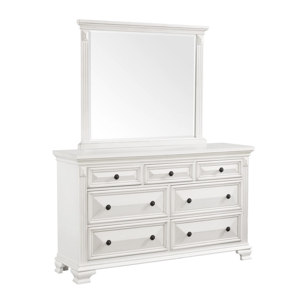 Picket House Furnishings - Trent 7-Drawer Dresser w/ Mirror Set in White - CY700DRMR veiw 1