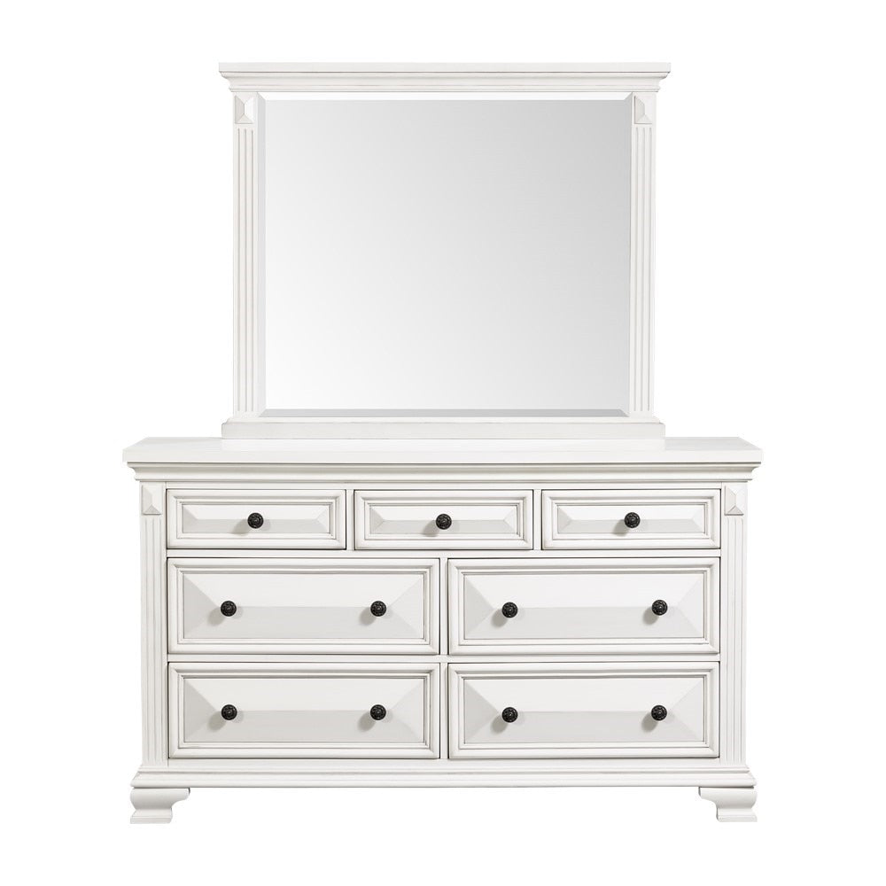 Picket House Furnishings - Trent 7-Drawer Dresser w/ Mirror Set in White - CY700DRMR veiw 2