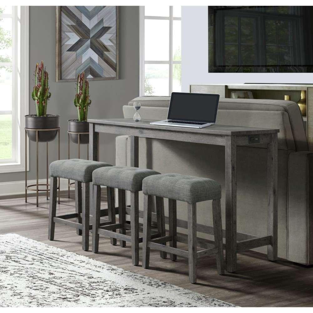 Picket House Furnishings - Turner Multipurpose Bar Table Set in Charcoal - D-14030-BTSP veiw 1