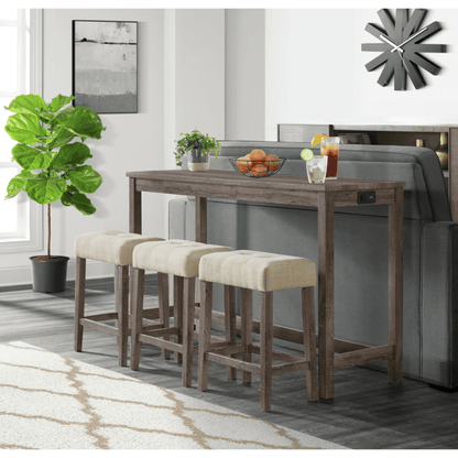 Picket House Furnishings - Turner Multipurpose Bar Table Set in Grey - CDOL300BTSP veiw 2