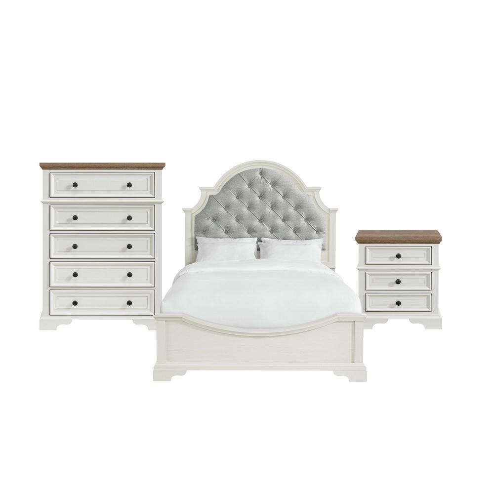 Picket House Furnishings - Ulysses Youth Full UPH 3PC Bedroom Set in White - Y-13160-7-FUB-3PC veiw 1
