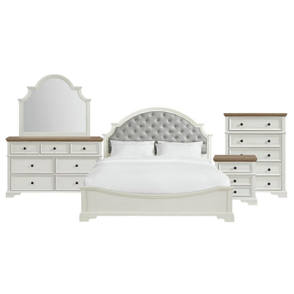 Picket House Furnishings - Ulysses Youth King UPH 5PC Bedroom Set in White - Y-13160-7-KUB-5PC veiw 1