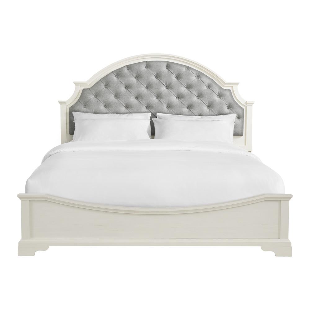 Picket House Furnishings - Ulysses Youth King UPH Bed in White - Y-13160-7-KUB veiw 1