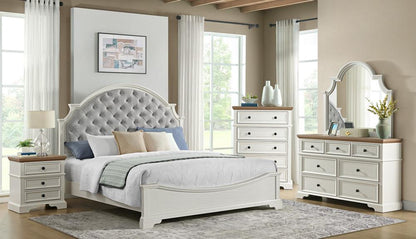 Picket House Furnishings - Ulysses Youth King UPH Bed in White - Y-13160-7-KUB veiw 3