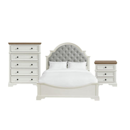 Picket House Furnishings - Ulysses Youth Queen UPH 3PC Bedroom Set in White - Y-13160-7-QUB-3PC veiw 1