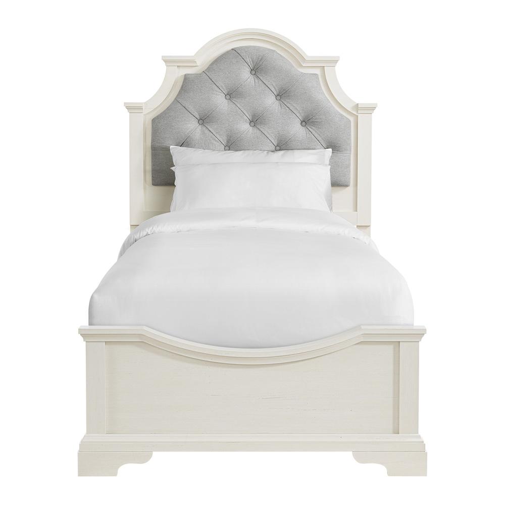 Picket House Furnishings - Ulysses Youth Twin UPH Bed in White - Y-13160-7-TUB veiw 2