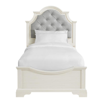 Picket House Furnishings - Ulysses Youth Twin UPH Bed in White - Y-13160-7-TUB veiw 2
