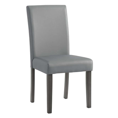 Picket House Furnishings - Vania 5PC Round Dining Set With Faux Marble Top in Brushed Grey - D-2950-3-5DS veiw 3