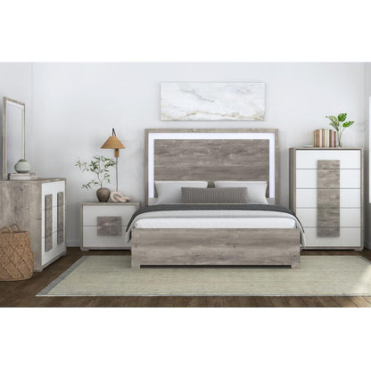 Picket House Furnishings - Vega King 5PC Bedroom Set with LED in Dual Tone - B-16010-7-KBL-5PC veiw 1