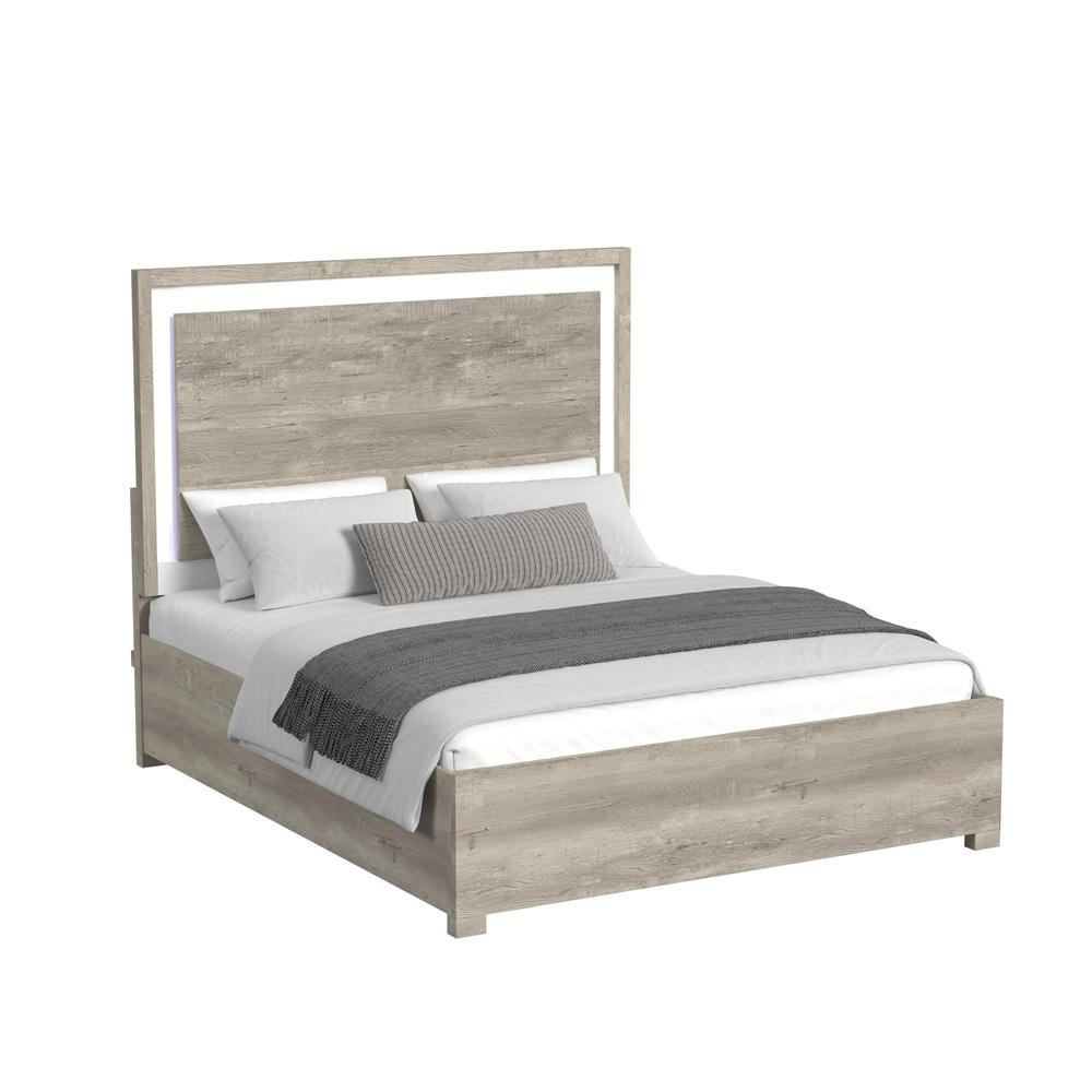 Picket House Furnishings - Vega King Bed with LED in Dual Tone - B-16010-7-KBL veiw 1