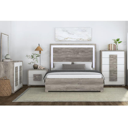 Picket House Furnishings - Vega Queen 5PC Bedroom Set with LED in Dual Tone - B-16010-7-QBL-5PC veiw 1