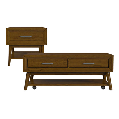Picket House Furnishings - Veronica 2PC Occasional Table Set in Walnut-Coffee Table & End Table - T-16550-5-2PC view 1