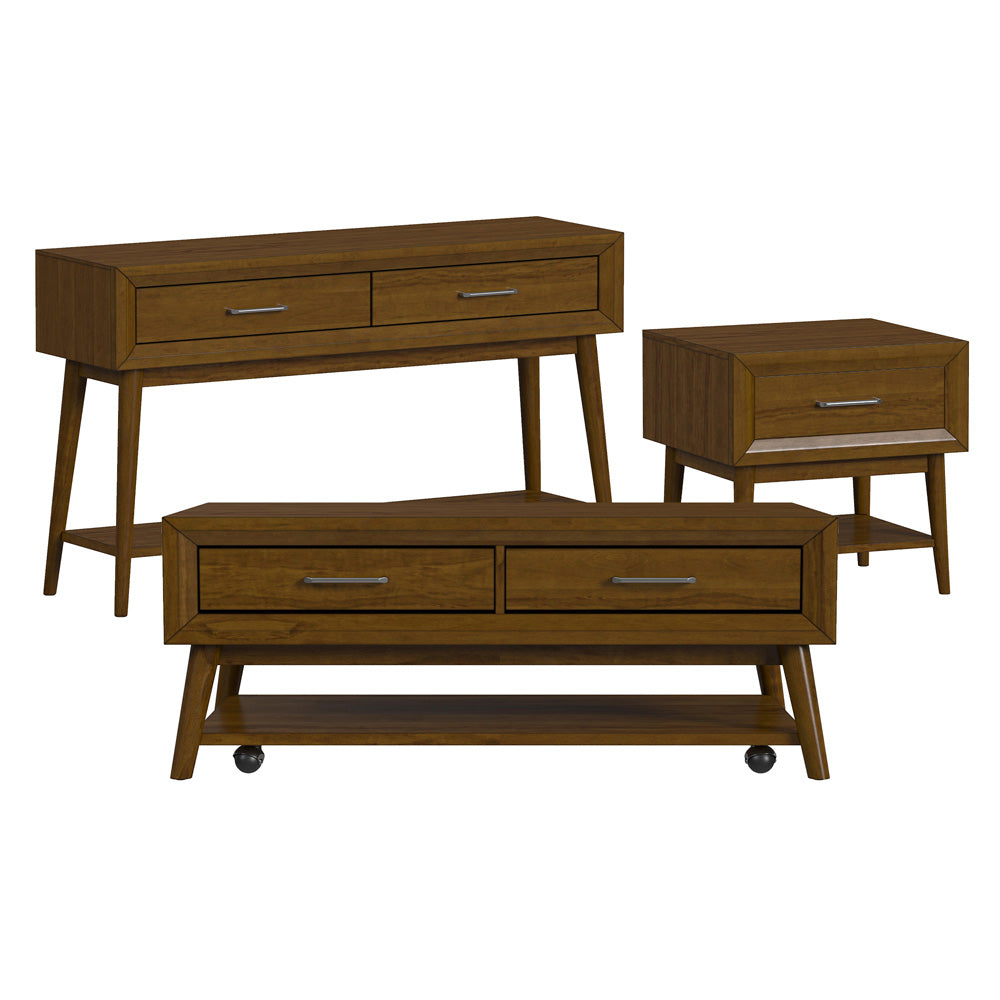 Picket House Furnishings - Veronica 3PC Occasional Table Set in Walnut-Coffee Table, End Table & Sofa Table - T-16550-5-ST-3PC view 1
