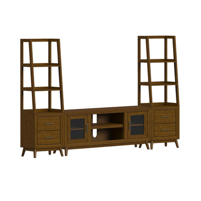 Picket House Furnishings - Veronica 5PC Entertainment Unit With 60" TV Console in Walnut - LA-16550-5-TV1-5PC view 1